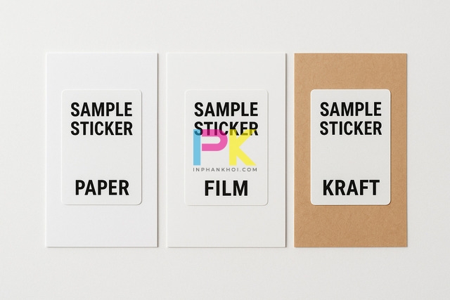 40+ Mẫu tem chúc mừng năm mới 2026 đẹp, in nhanh, bền màu 7 So sánh nhanh decal giấy – nhựa – kraft dành cho tem Tết.