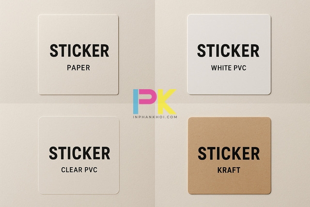 Các loại giấy decal phổ biến để in sticker Tết.