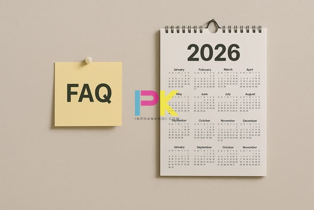 Bộ sưu tập mẫu lịch treo tường 2026 đẹp và in chuẩn màu 9 Giải đáp thắc mắc thường gặp trước khi in lịch Tết.