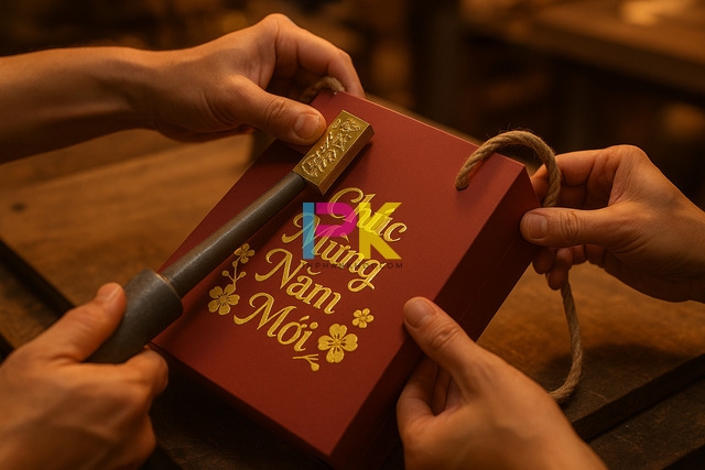 Các bước gia công giúp túi Tết bền – đẹp – sang.