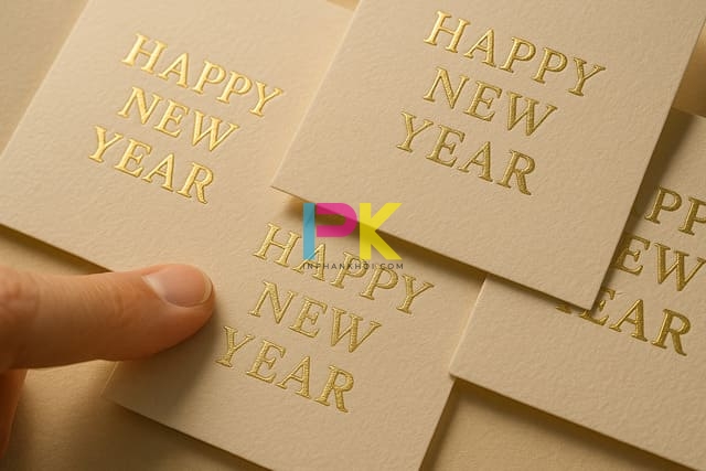 Mẫu thiệp chúc mừng năm mới đẹp cho đối tác, khách hàng 7 Chọn giấy đúng giúp thiệp đẹp và bền màu hơn.