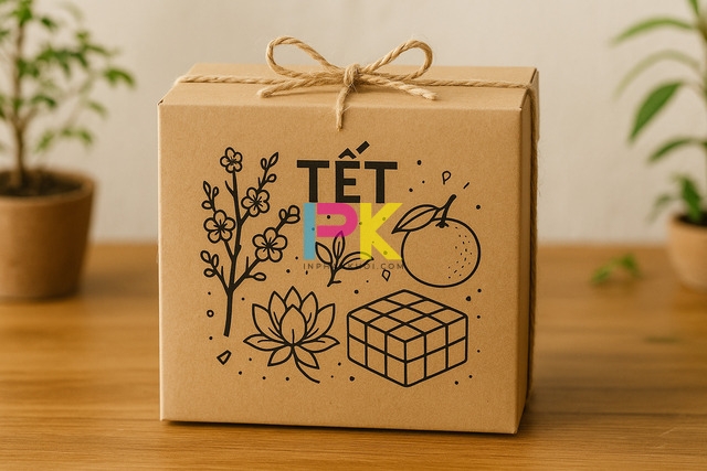 Bộ sưu tập mẫu hộp quà Tết sang trọng và cách in đẹp, chuẩn màu 5 Phong cách kraft mộc phù hợp các sản phẩm đặc sản – organic.