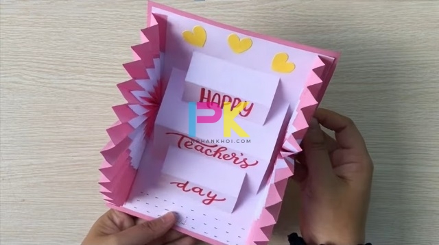 Hướng dẫn làm thiệp 20/11 3D pop-up 1