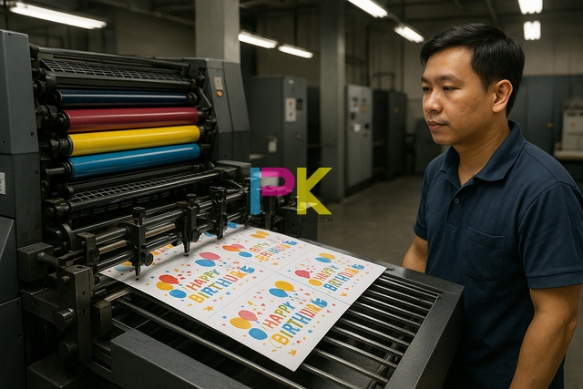 Hướng dẫn chi tiết cách làm thiệp sinh nhật bằng giấy A4 đơn giản tại nhà 12 Máy in offset tại Xưởng In Phan Khôi đang in thiệp sinh nhật A4 lấy liền tại TP.HCM.