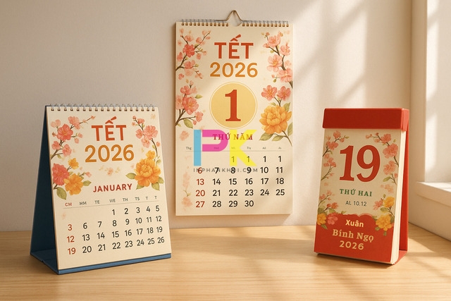 Download bộ số lịch 2026 vector (AI, PDF) dùng cho thiết kế lịch Tết 6 Demo cách áp bộ số lịch 2026 vào lịch để bàn, treo tường và bloc.