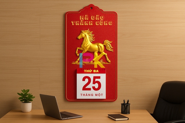 Mẫu lịch bloc 2026 chủ đề Mã Đáo Thành Công – phù hợp quà tặng doanh nghiệp.