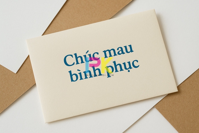 Phong bì thăm người ốm in sẵn lời chúc mau khỏe tại Xưởng In Phan Khôi – in offset màu chuẩn