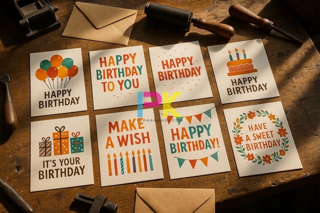 Mẫu thiệp sinh nhật đẹp được in tại Xưởng In Phan Khôi TP.HCM