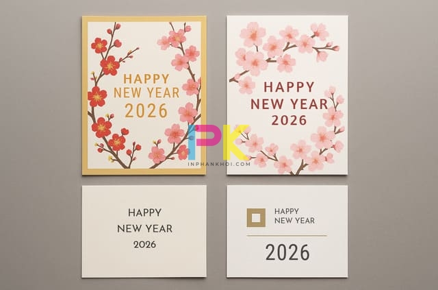 Cách làm thiệp chúc mừng năm mới đẹp, đơn giản và dễ in lại khi cần 16 Một số mẫu thiệp Tết 2026 nổi bật – dễ ứng dụng.
