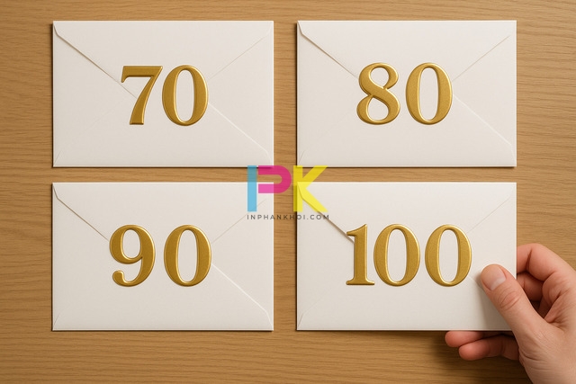 Bộ phong bì mừng thọ 70 80 90 100 tuổi in riêng tại Xưởng In Phan Khôi TP.HCM