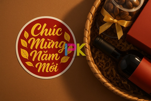 Sticker thư pháp – lựa chọn sang trọng cho quà Tết.