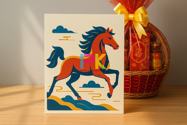 40+ Mẫu tem chúc mừng năm mới 2026 đẹp, in nhanh, bền màu 3 Tem Bính Ngọ 2026 – linh vật ngựa mạnh mẽ, nổi bật.