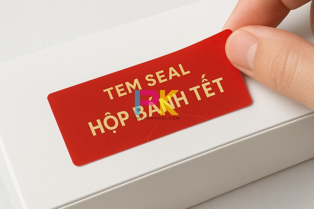 40+ Mẫu tem chúc mừng năm mới 2026 đẹp, in nhanh, bền màu 6 Tem seal 2×8 cm – niêm phong hộp gọn đẹp.