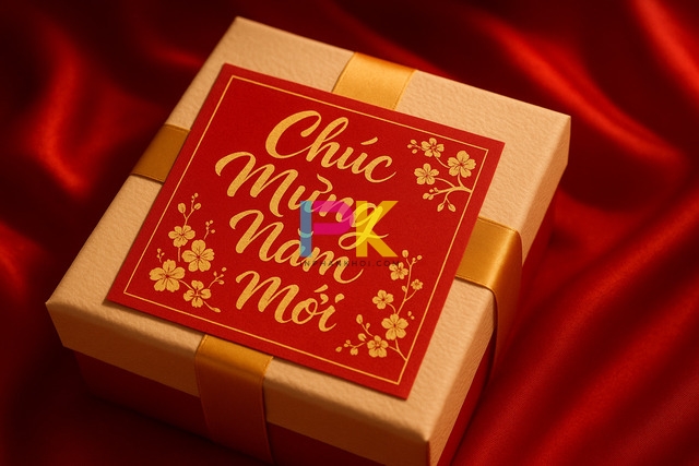 40+ Mẫu tem chúc mừng năm mới 2026 đẹp, in nhanh, bền màu 2 Tem Tết truyền thống – đỏ vàng, thư pháp, hợp quà biếu.