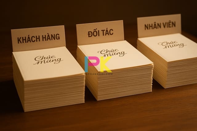 Mẫu thiệp chúc mừng năm mới đẹp cho đối tác, khách hàng 5 Chọn mẫu thiệp phù hợp từng nhóm người nhận.