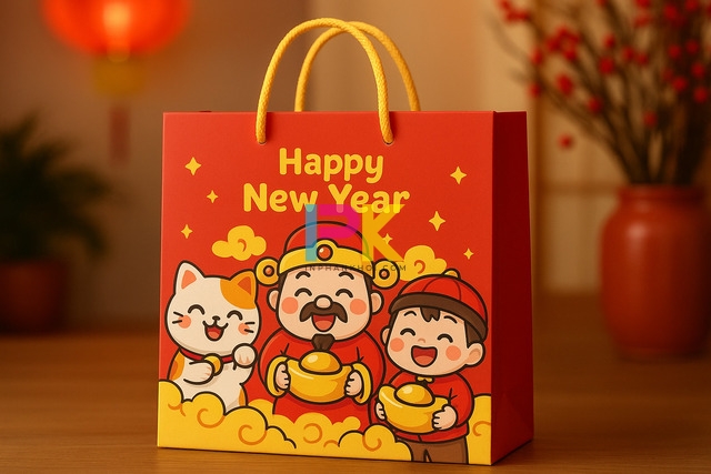 Mẫu túi chibi – trẻ trung – đáng yêu cho quà Tết gia đình.