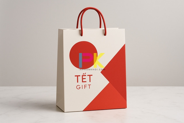 Mẫu túi Tết tối giản – phù hợp doanh nghiệp trẻ, startup.