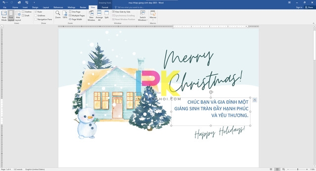 Bộ sưu tập các mẫu thiệp Giáng sinh đẹp 2025 chỉnh sửa lời chúc