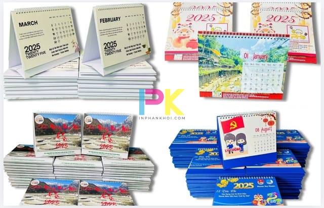 In lịch để bàn số lượng lớn – ưu đãi theo mốc – chiết khấu