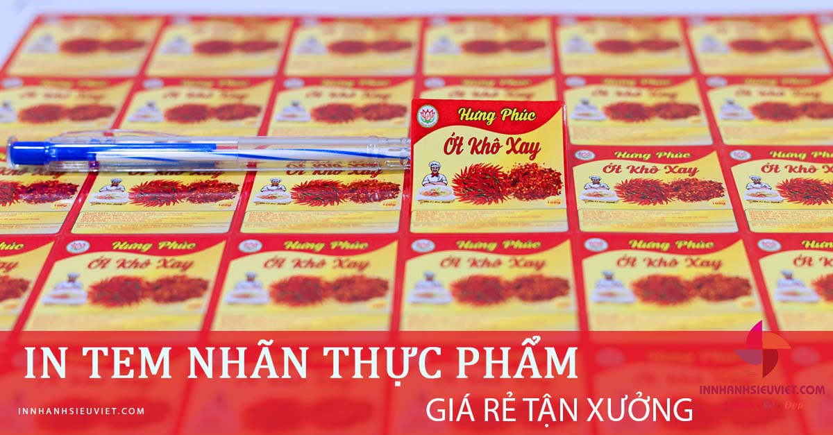 In tem nhãn thực phẩm