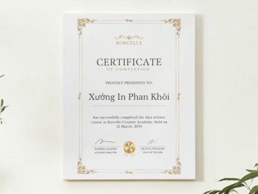 Xưởng In Phan Khôi cam kết in bằng khen chất lượng