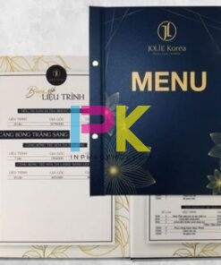 In menu bìa cứng theo yêu cầu