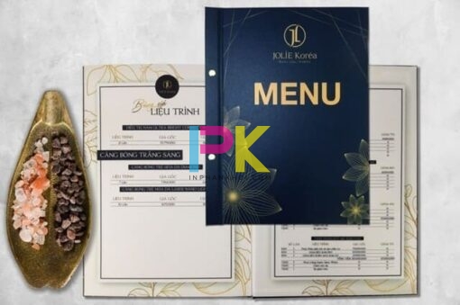 In menu bìa cứng theo yêu cầu