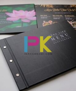Thiết kế menu bìa cứng phong cách độc đáo