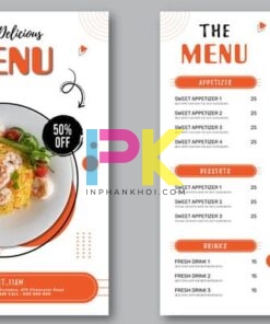 In menu nhà hàng sang trọng