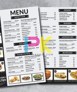 In menu nhà hàng lấy ngay
