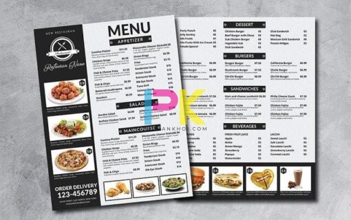 In menu nhà hàng lấy ngay