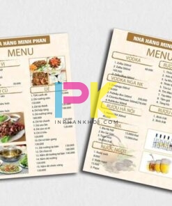 In Menu Nhà Hàng