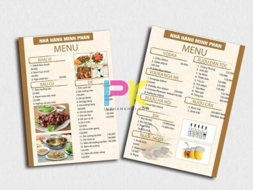 In Menu Nhà Hàng