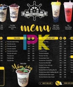 In menu quán trà sữa độc đáo