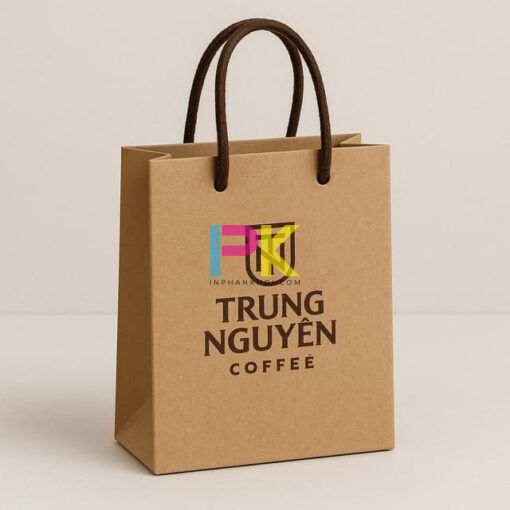 In túi giấy kraft mẫu túi cafe