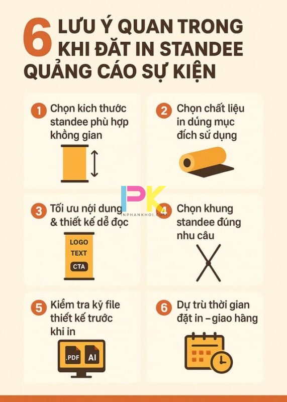 Những lưu ý khi đặt in standee sự kiện