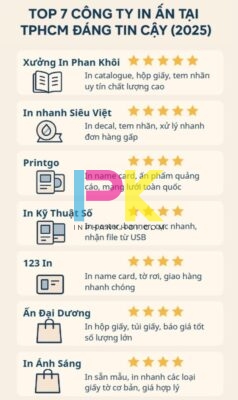 Danh sách 7 công ty in ấn uy tín tại TPHCM năm 2025