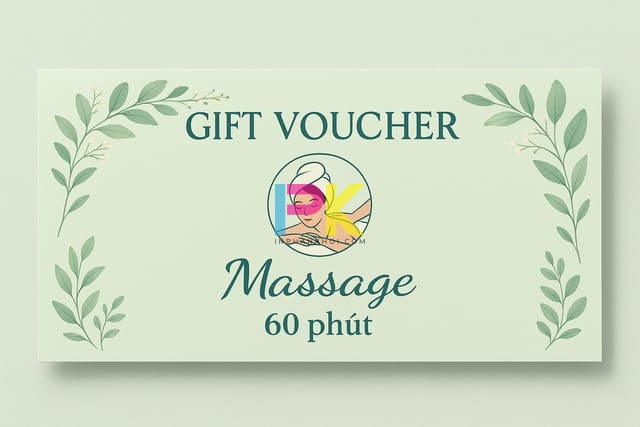 Mẫu phiếu quà tặng spa đẹp, voucher massage thư giãn