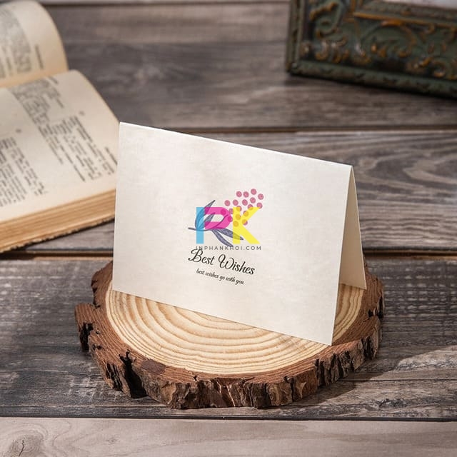 Thiệp mời vintage giấy kraft hoài cổ