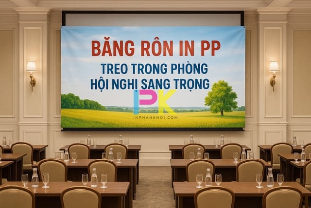 Băng rôn in PP sắc nét dùng trong hội nghị