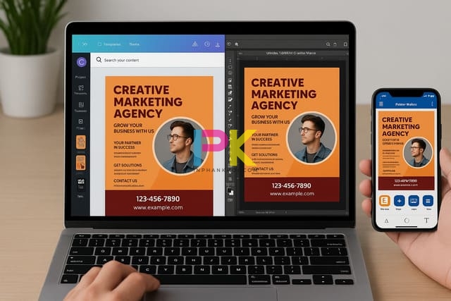Cách làm poster bằng Canva, Photoshop và ứng dụng điện thoại