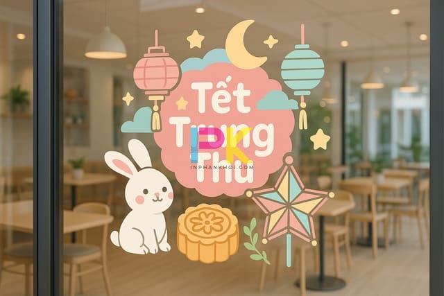 Xu hướng mẫu decal trang trí Trung Thu 2025 phong cách hiện đại