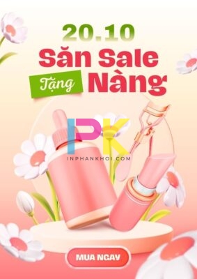 Mẫu standee săn khuyến mãi dịp 20 10