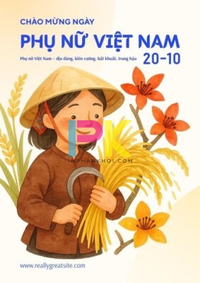 Mẫu standee chúc mừng ngày phụ nữ Việt Nam 20 10