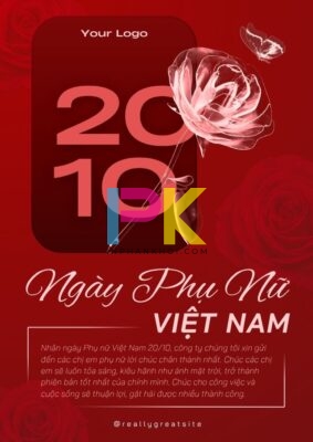 Mẫu standee chúc mừng ngày 20 10