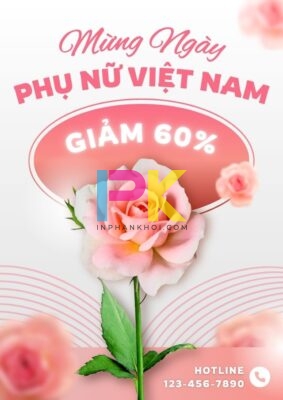 Mẫu standee giảm giá ngày 20 10