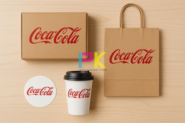 65+ Mẫu logo đẹp 2025 | Gợi ý logo theo ngành & dễ in ấn 6 Ứng dụng mẫu logo đẹp trên hộp giấy, túi giấy và tem decal in ấn thực tế.