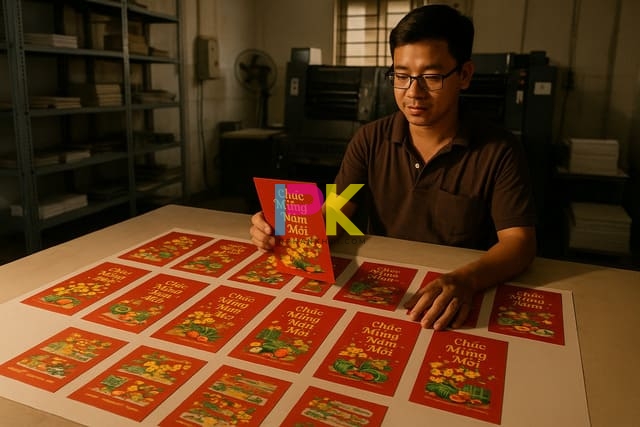 Mẫu thiệp chúc mừng năm mới đẹp cho đối tác, khách hàng 5 Tư vấn chọn mẫu thiệp Tết phù hợp tại Xưởng In Phan Khôi.