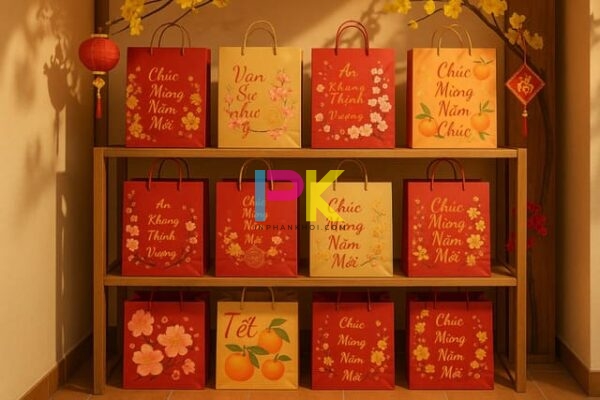 Túi Tết có sẵn – mua nhanh số lượng từ 10–50 túi.