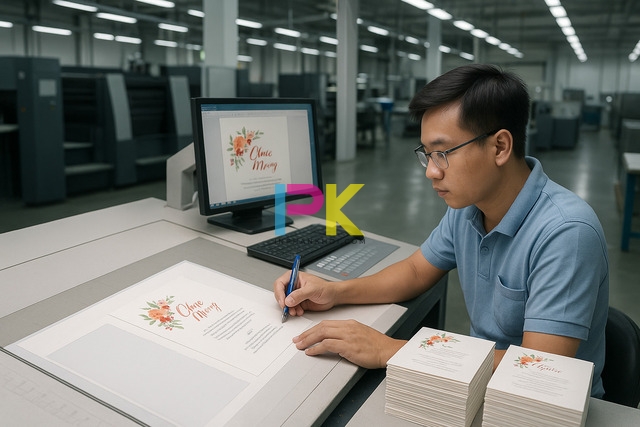 Cách viết thiệp chúc mừng ngày nhà giáo Việt Nam 20/11 kèm phong bì 7 Thiệp 20/11 in sẵn lời chúc tặng cô giáo, được nhân viên Xưởng In Phan Khôi kiểm tra nội dung trước khi giao.